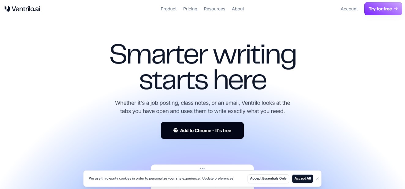Ventrilo Home page Image