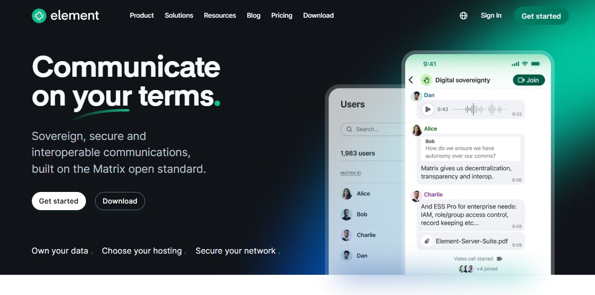 Element home page Image