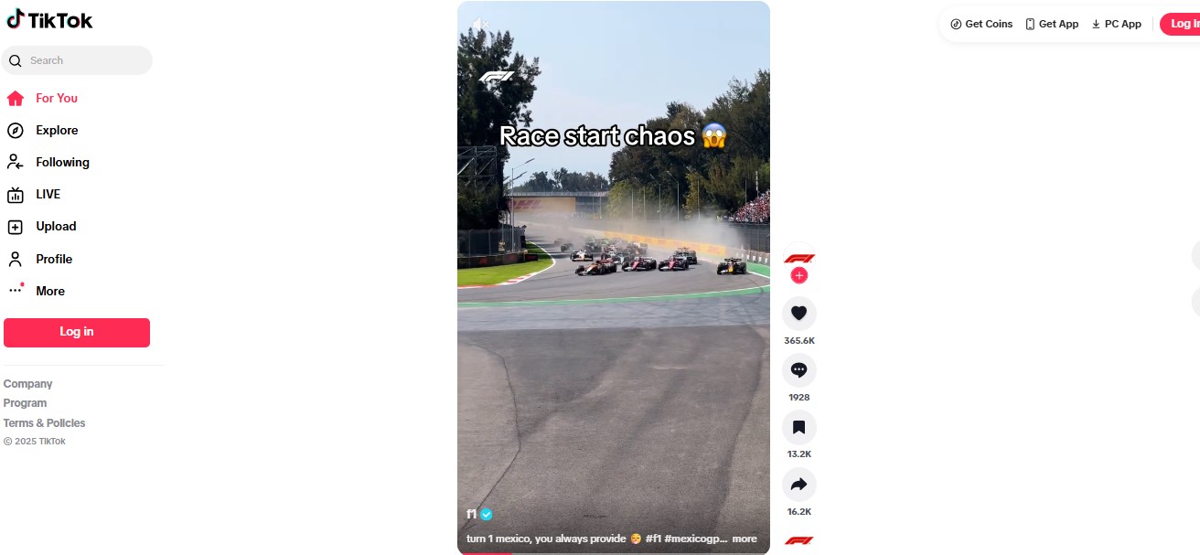 tiktok home page image