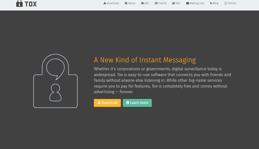 Tox Home Page Image